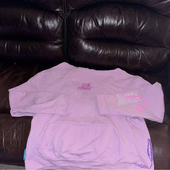 Purple Satin Lined Zero Fatigue Hoodie - Picture 1 of 8